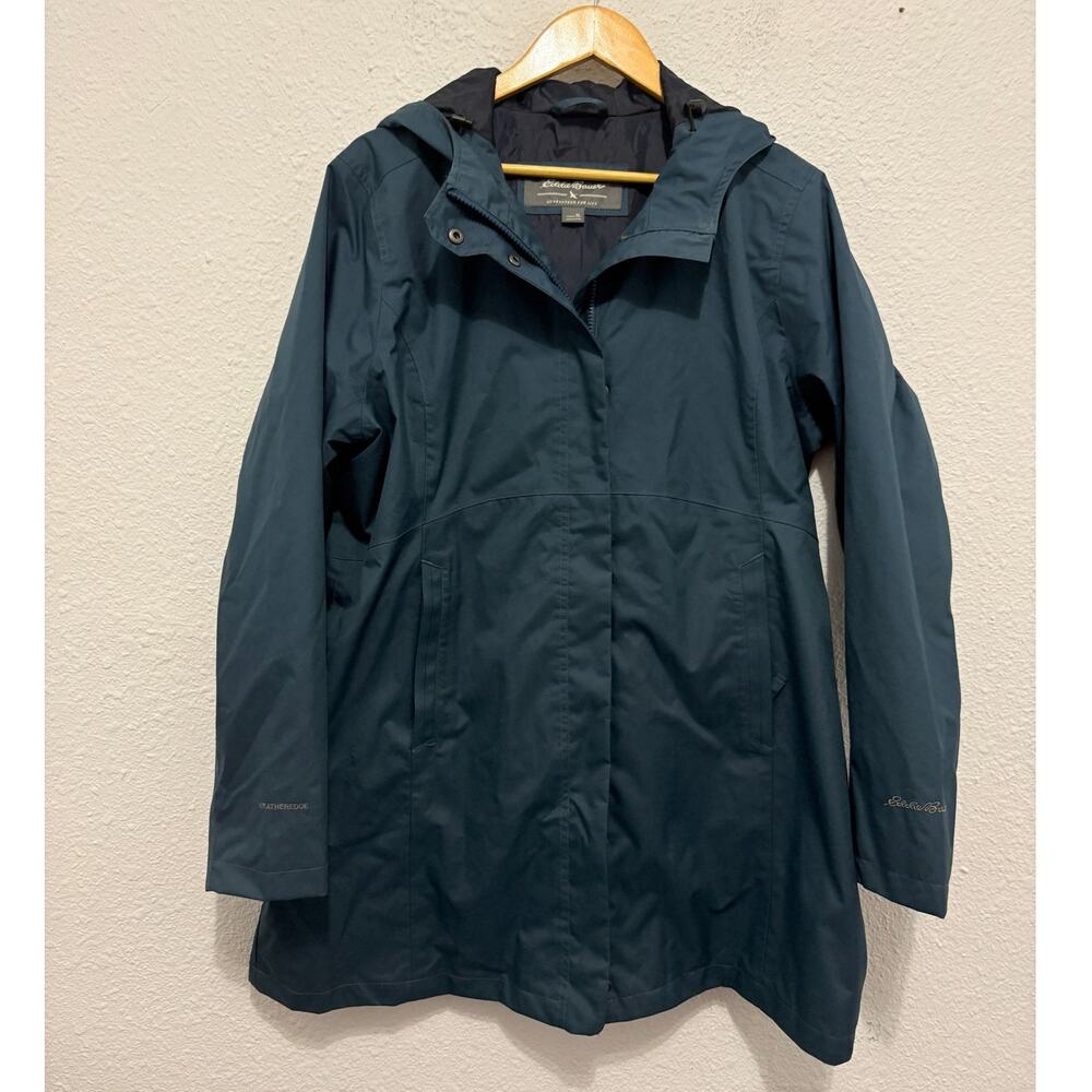 Eddie Bauer Teal Rain Jacket Outdoors Hiking Gorpcore Size XL